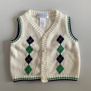 Janie & Jack Knit Argyle Vest